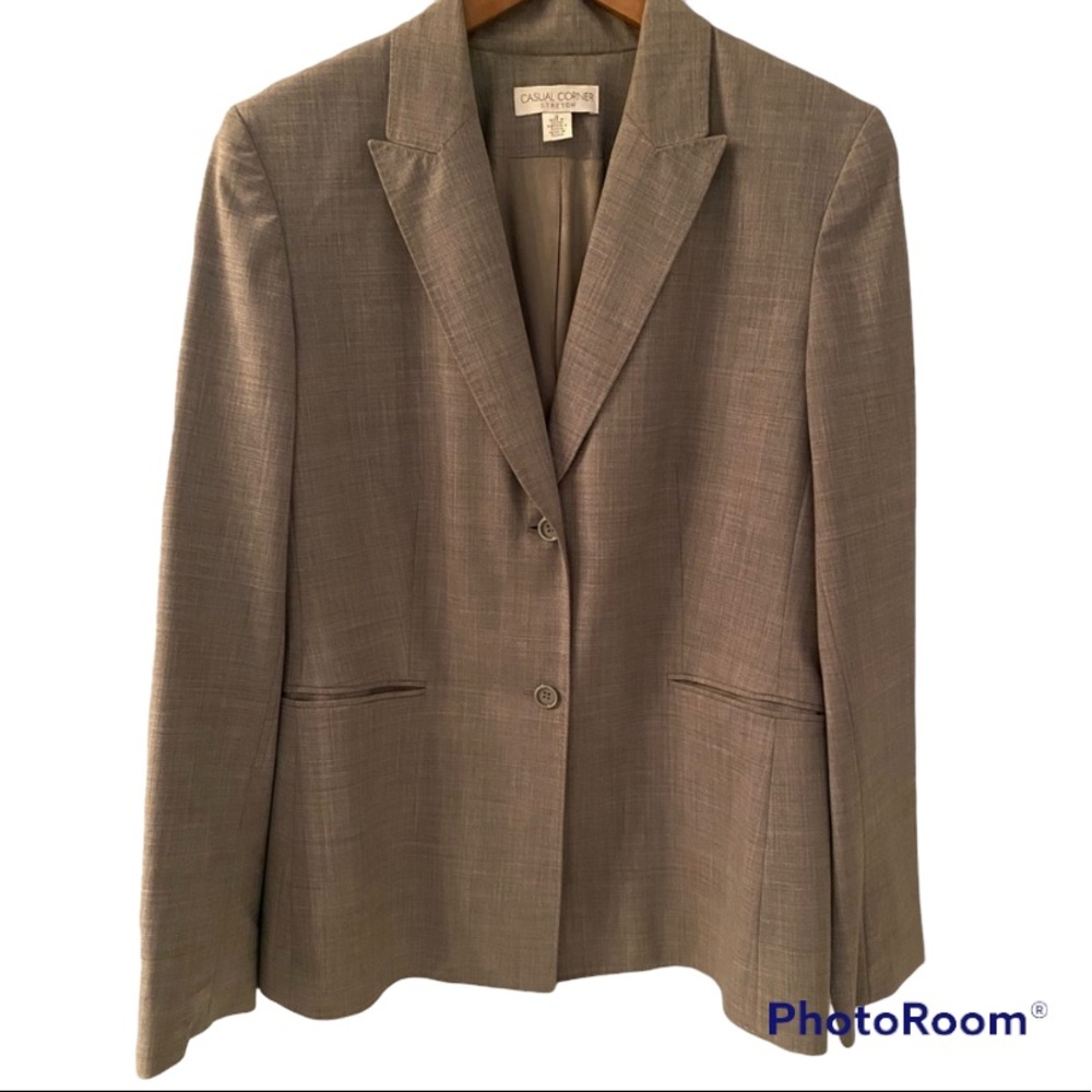 Gray suit jacket